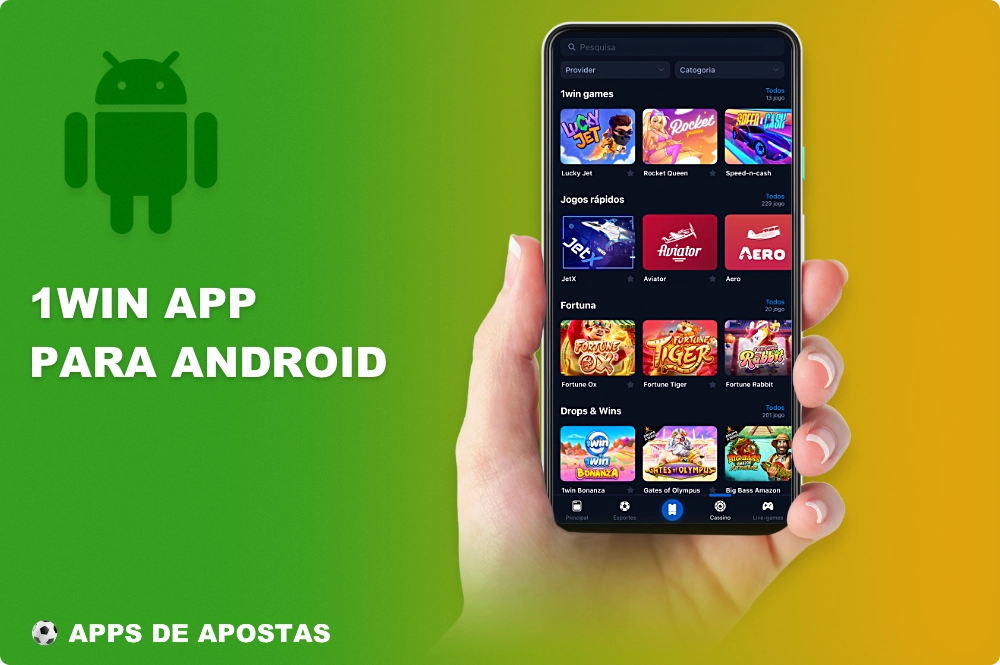 O aplicativo móvel 1win para Android tem uma ampla gama de recursos e capacidades