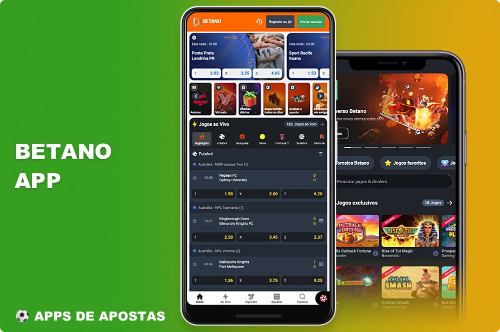 O aplicativo móvel Betano permite que você aposte em esportes e jogue jogos de cassino