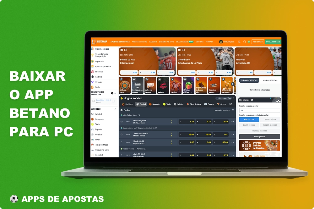Você pode baixar o aplicativo Betano para PC no site oficial da plataforma