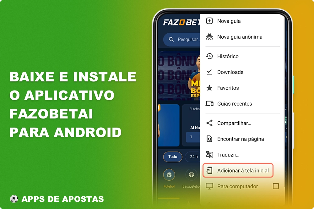 O download e a instalação do aplicativo Fazobetai para Android estão literalmente a apenas alguns cliques de distância