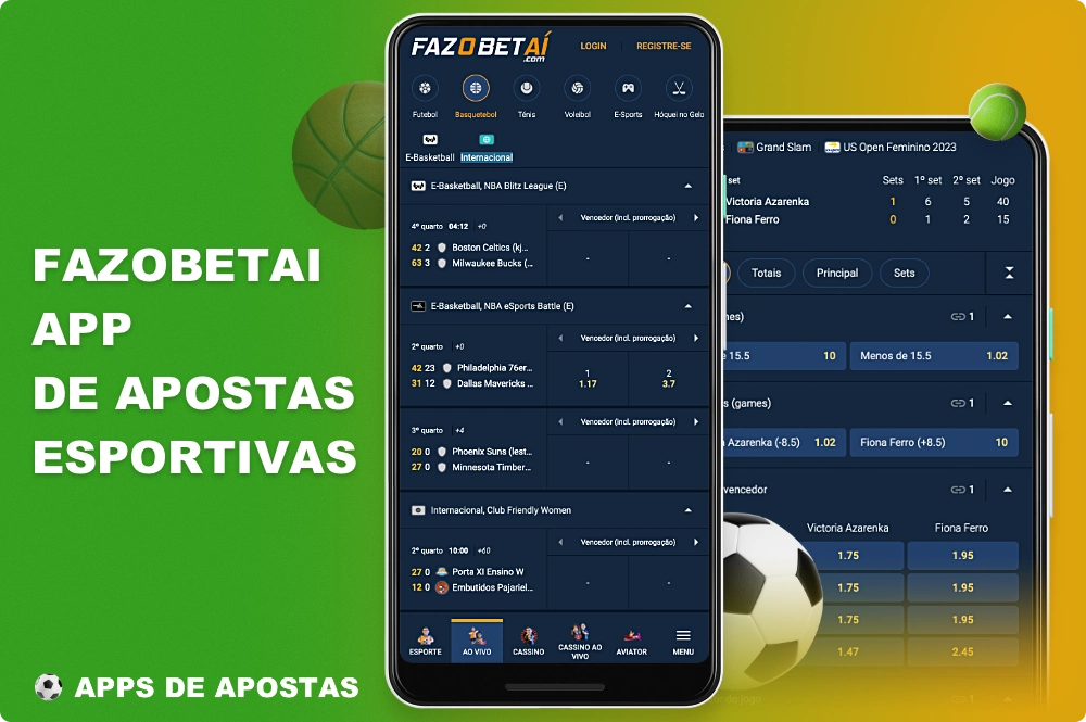 Usando o aplicativo móvel Fazobet, os usuários do Brasil podem apostar em dezenas de esportes, incluindo torneios esportivos populares