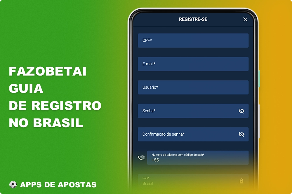 O registro do usuário no aplicativo Fazobetai dá aos jogadores do Brasil acesso total a todos os recursos e funcionalidades da plataforma