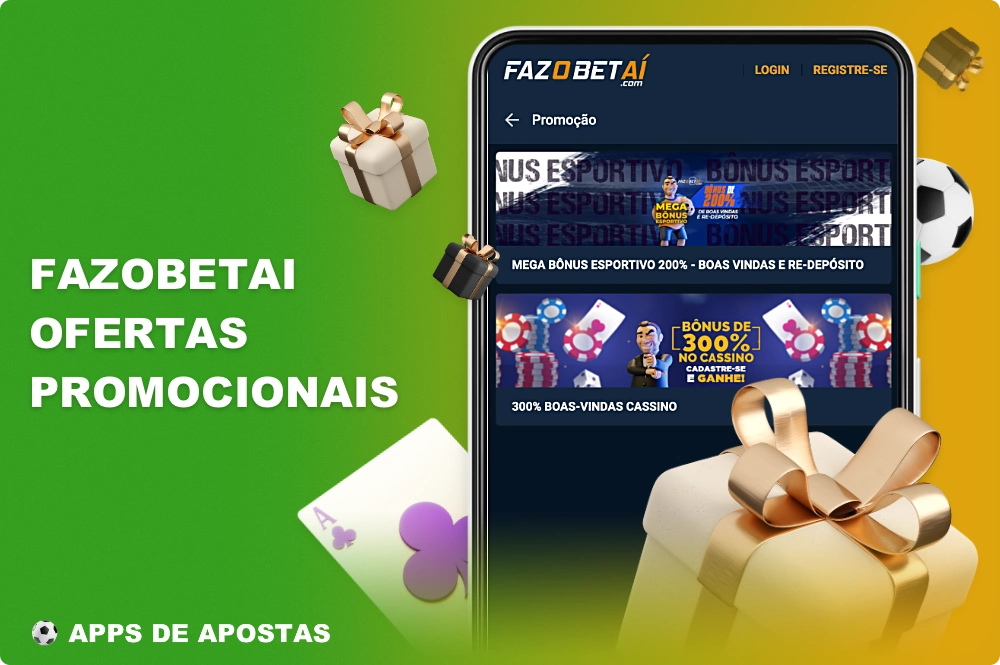 O aplicativo móvel Fazobetai tem bônus de boas-vindas disponíveis para apostas esportivas e apostas em cassino