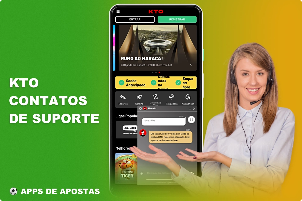 Os usuários brasileiros podem entrar em contato com o suporte por meio do aplicativo móvel KTO