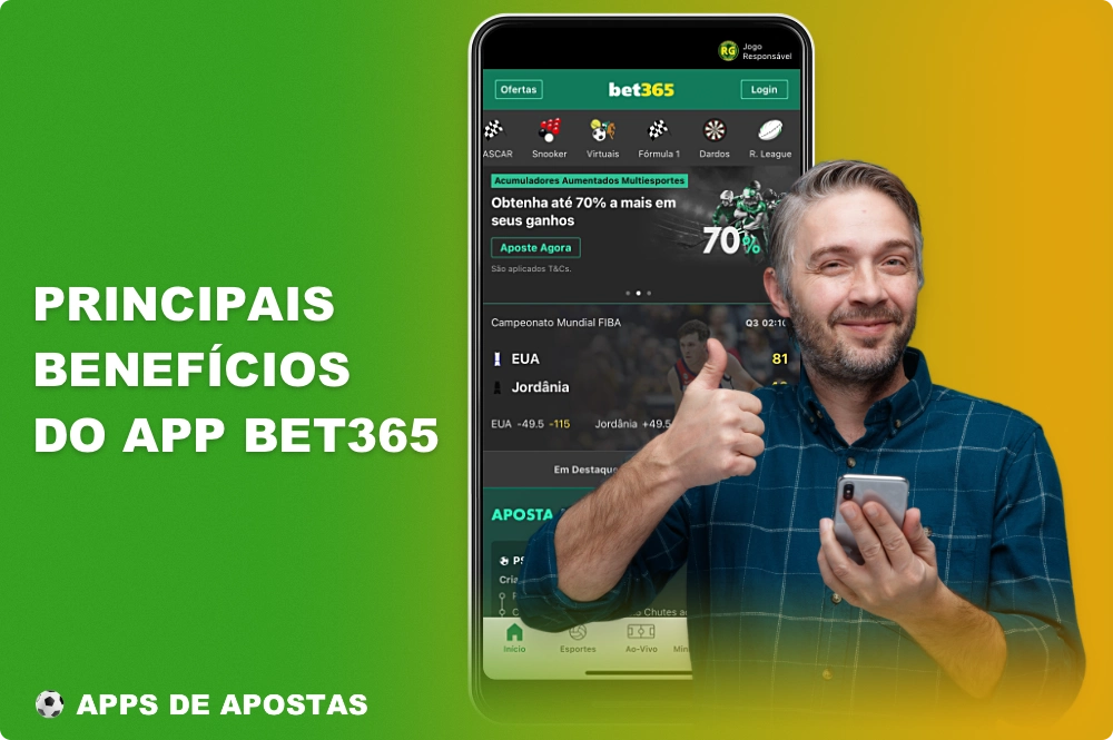 O aplicativo móvel da Bet365 para apostas no Brasil tem uma série de benefícios