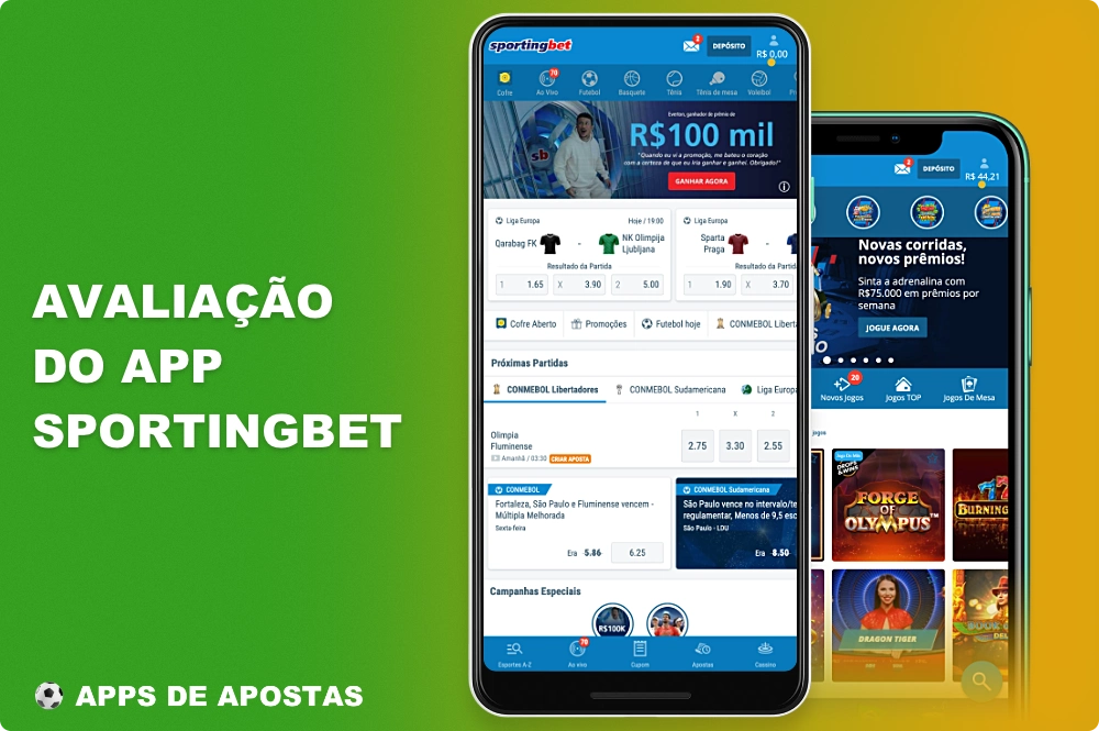 O aplicativo móvel da Sportingbet para apostas no Brasil está disponível para Android e iOS