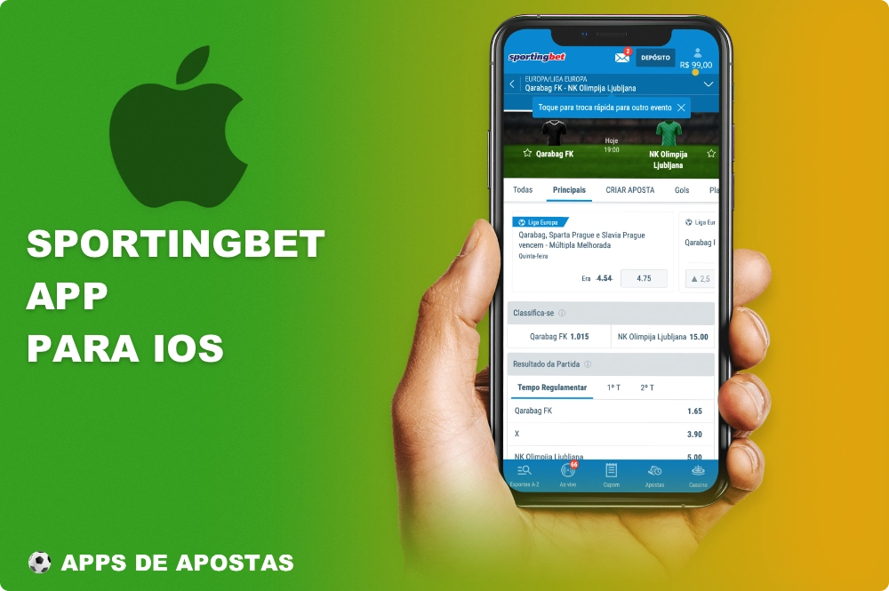 O aplicativo móvel da Sportingbet para iOS é ótimo para apostas esportivas e cassino no Brasil