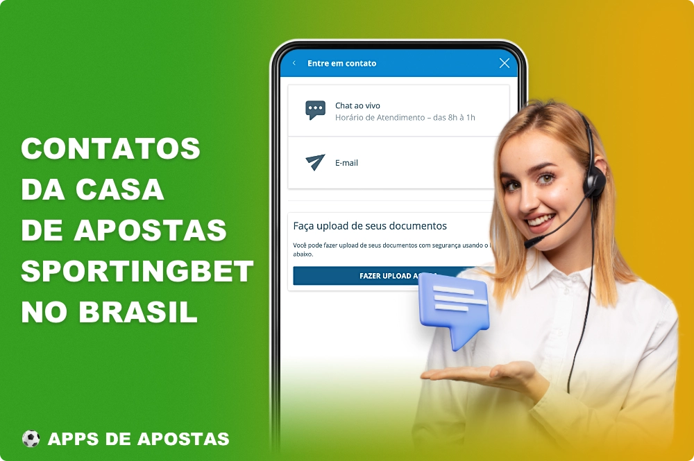 Usando o aplicativo móvel da Sportingbet, os usuários do Brasil podem entrar em contato com os serviços de suporte ao cliente
