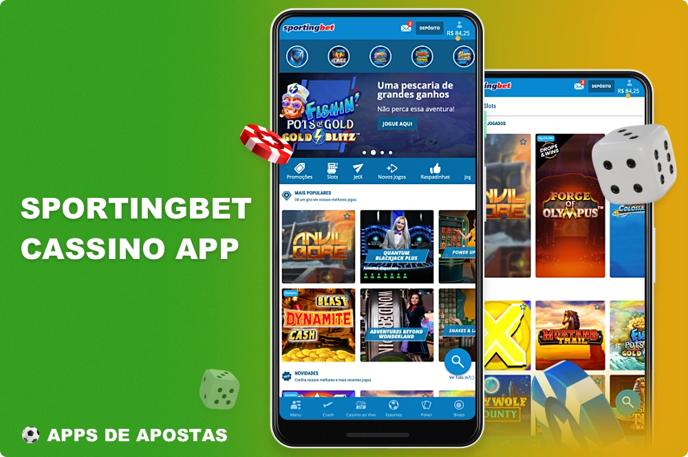 O cassino móvel da Sportingbet oferece aos usuários brasileiros centenas de experiências de jogo, incluindo caça-níqueis, cassino ao vivo e outros jogos