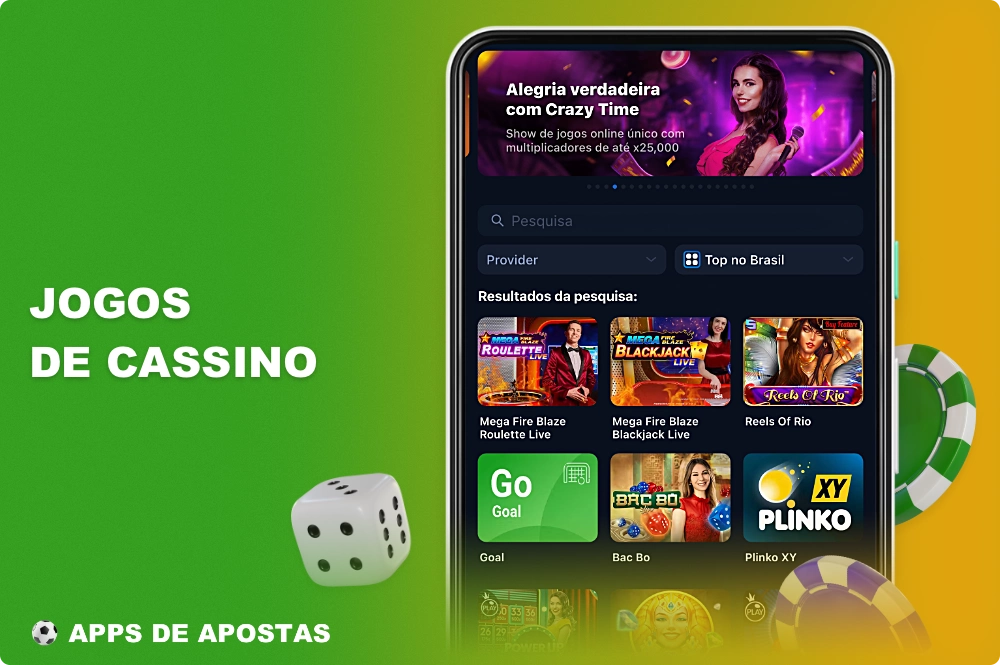 Os melhores jogos de azar no 1win app casino foram baseados nas preferências dos usuários do Brasil