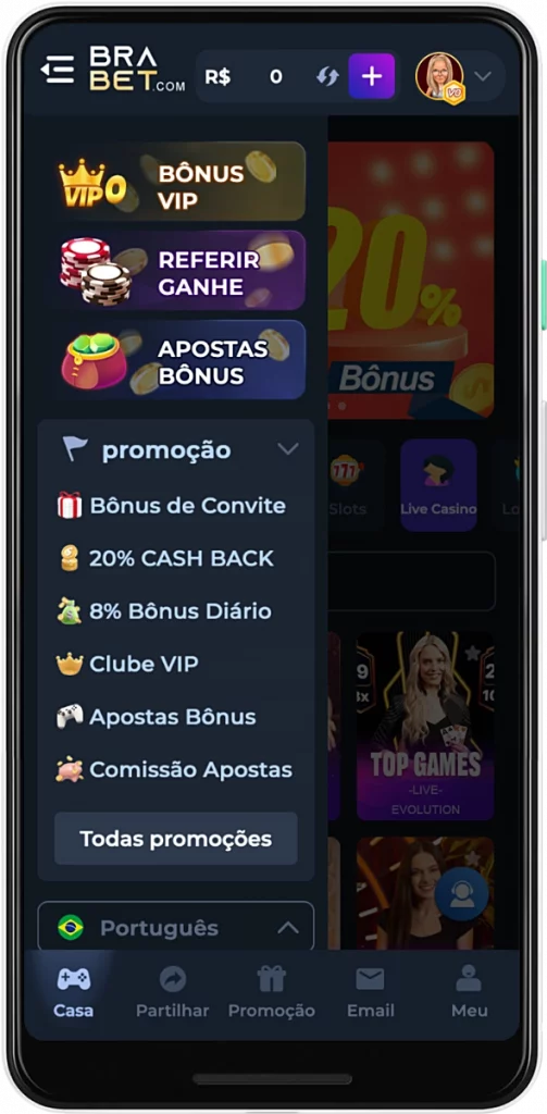 Brabet App Download (APK) para Android e Cadastro - Coluna do Fla