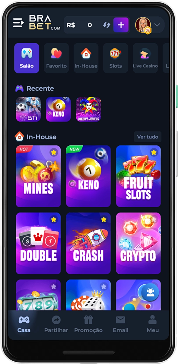 O cassino do aplicativo móvel Brabet oferece aos seus usuários uma grande variedade de entretenimento em jogos de azar