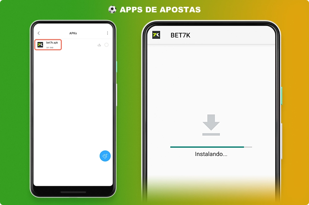 O processo de instalação do aplicativo Bet7k APK não é diferente da instalação de qualquer outro aplicativo no Android