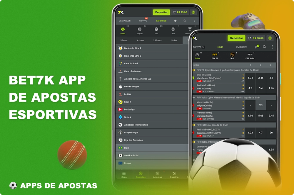 O aplicativo móvel Bet7k oferece aos usuários brasileiros uma ampla gama de linhas de apostas nos esportes mais populares, incluindo esportes cibernéticos