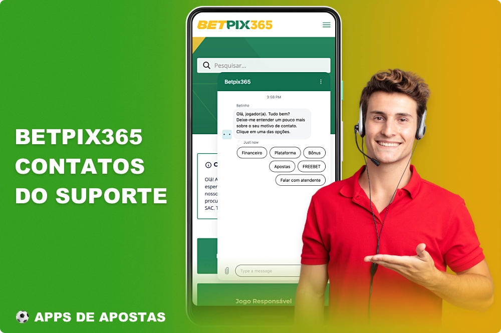 O contato com o suporte ao cliente da BetPix365 pode ser feito de várias maneiras, inclusive por meio do aplicativo, usando o serviço de bate-papo on-line