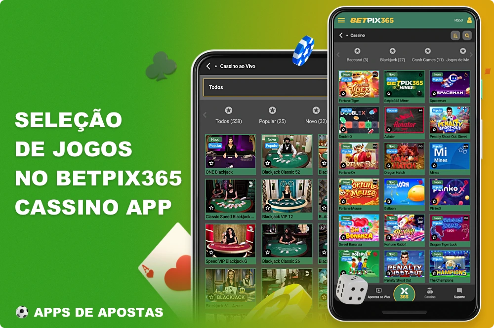 O aplicativo de cassino móvel BetPix365 encantará os brasileiros com centenas de atividades de jogos de azar, incluindo máquinas caça-níqueis, jogos com crupiê ao vivo e muito mais