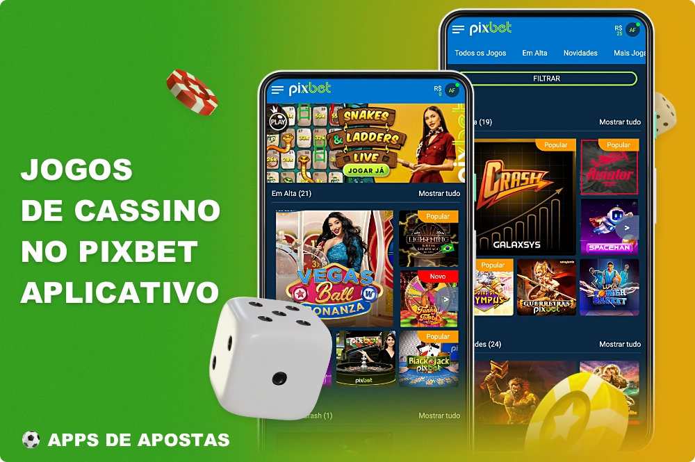 O cassino móvel Pixbet oferece aos usuários do Brasil centenas de jogos de azar, incluindo jogos com crupiê ao vivo, caça-níqueis, jogos de colisão e muito mais