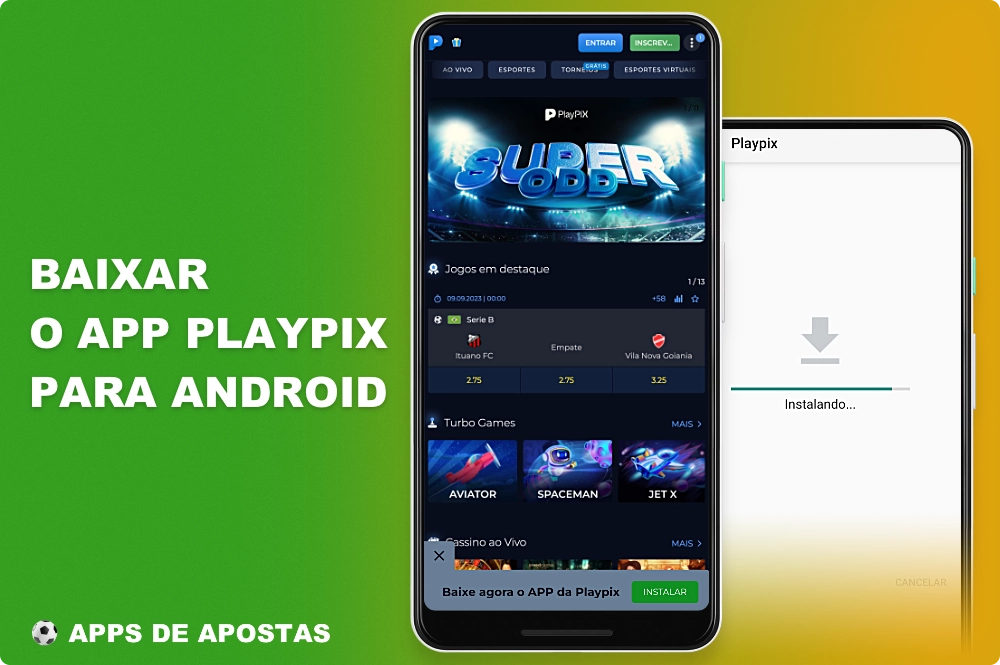 Baixe o aplicativo Playpix para Android no Brasil a partir do site oficial da casa de apostas
