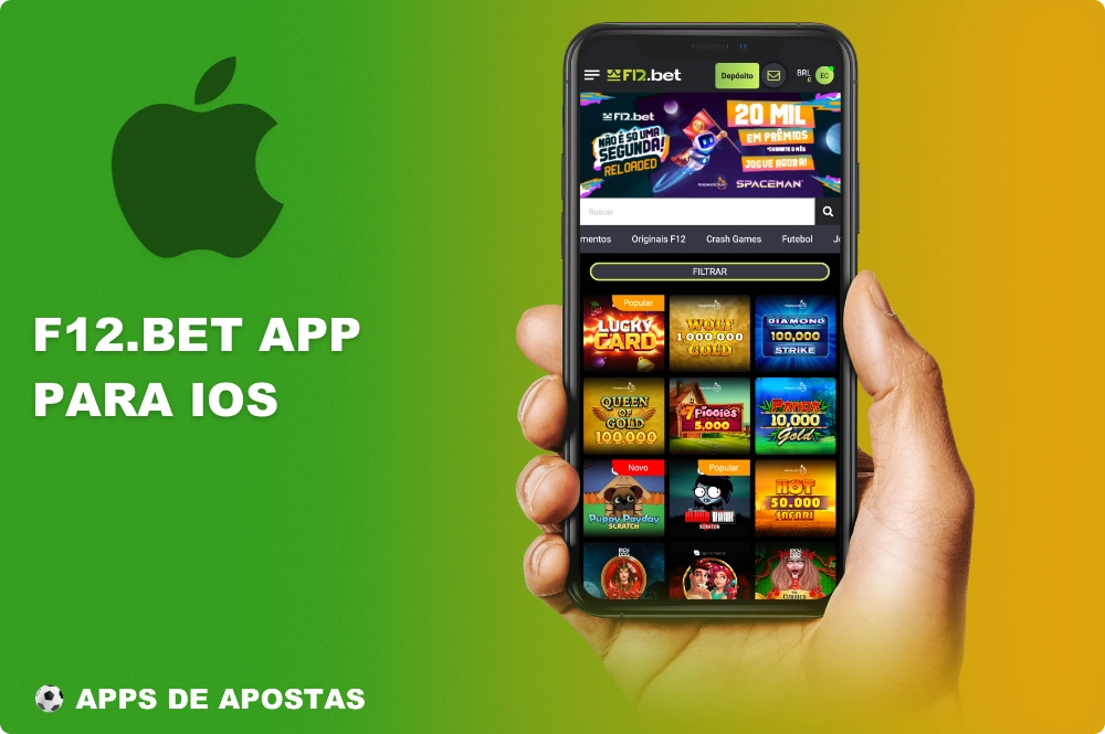 O aplicativo móvel F12 Bet para iOS está disponível para download para usuários de iPhone e iPad do Brasil