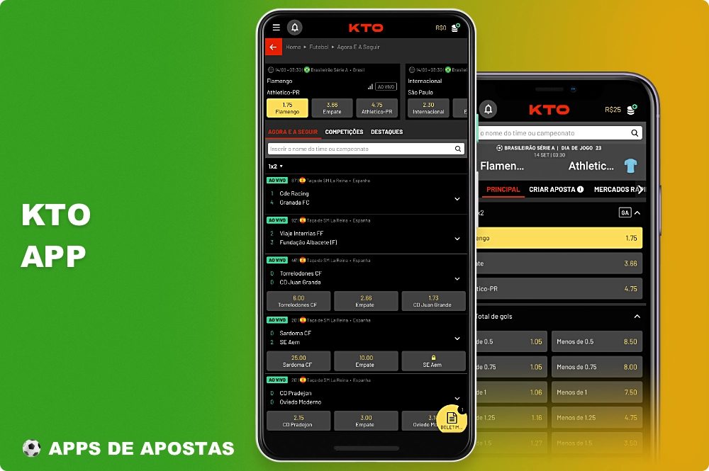 Usando o aplicativo de apostas em futebol da KTO, os usuários do Brasil podem apostar em seus times favoritos e também assistir a transmissões de jogos ao vivo