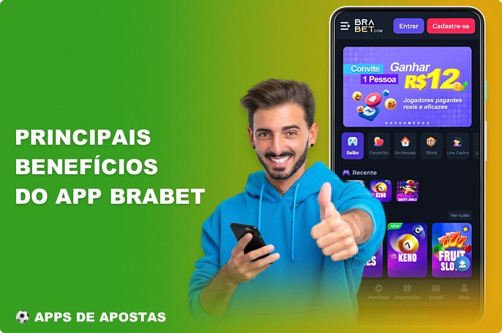 O aplicativo móvel Brabet para apostas esportivas e apostas em cassinos no Brasil tem muitas vantagens que o tornam um dos favoritos entre os apostadores