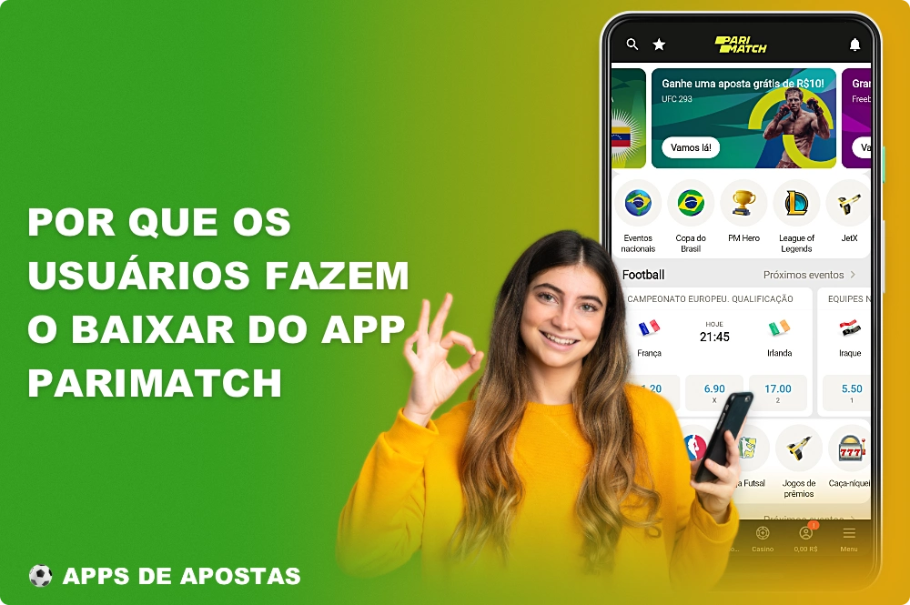 O aplicativo móvel Parimatch para apostas esportivas e cassino tem muitas vantagens que o tornam muito popular entre os jogadores do Brasil