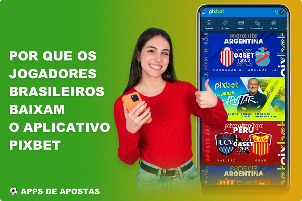 O aplicativo móvel da Pixbet para apostas esportivas no Brasil tem muitas vantagens