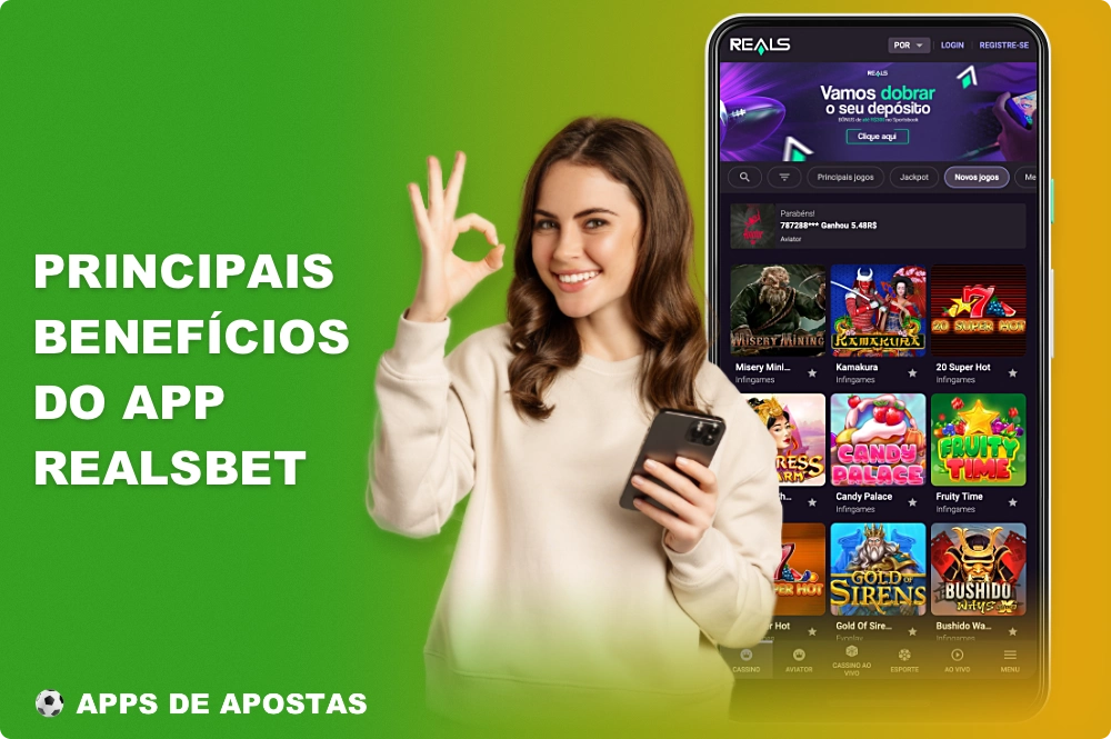 O aplicativo móvel da Realsbet para apostas esportivas e cassino no Brasil tem muitas vantagens