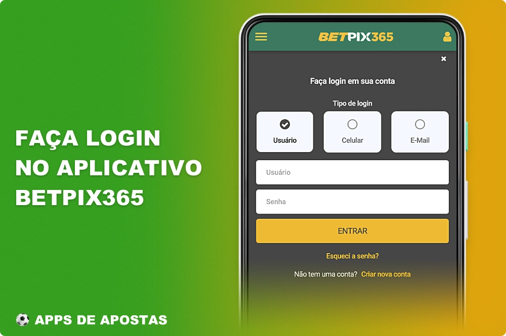 Você pode fazer login na sua conta no aplicativo BetPix365 usando os detalhes fornecidos durante o registro
