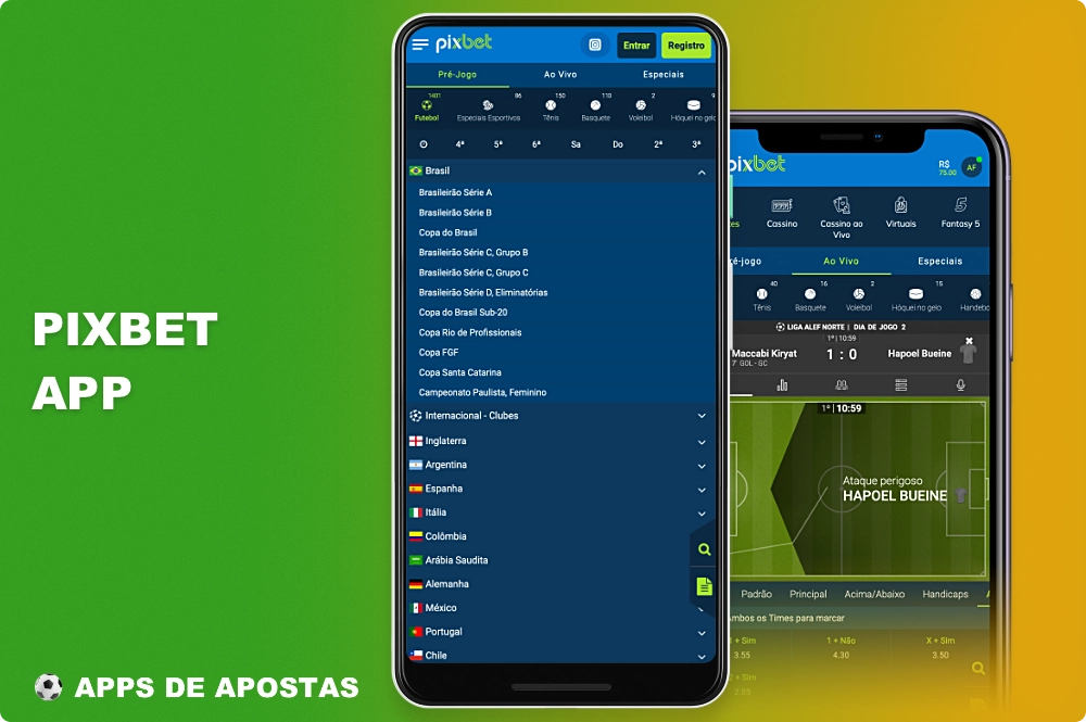 O aplicativo móvel de apostas em futebol da Pixbet é um dos melhores do Brasil