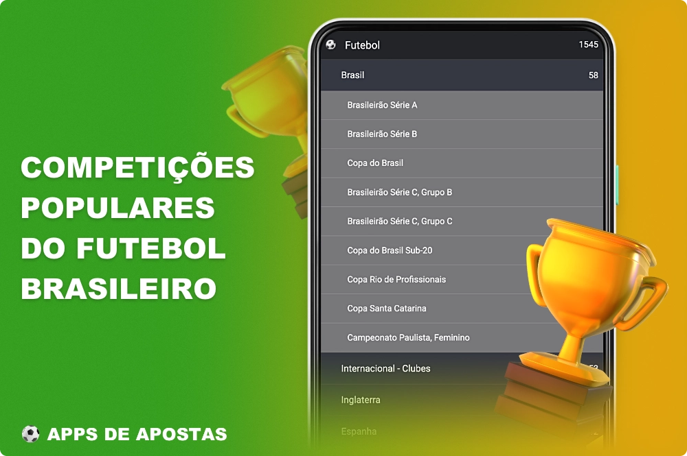 Para apostar nos campeonatos de futebol populares do Brasil, os brasileiros podem usar uma variedade de aplicativos
