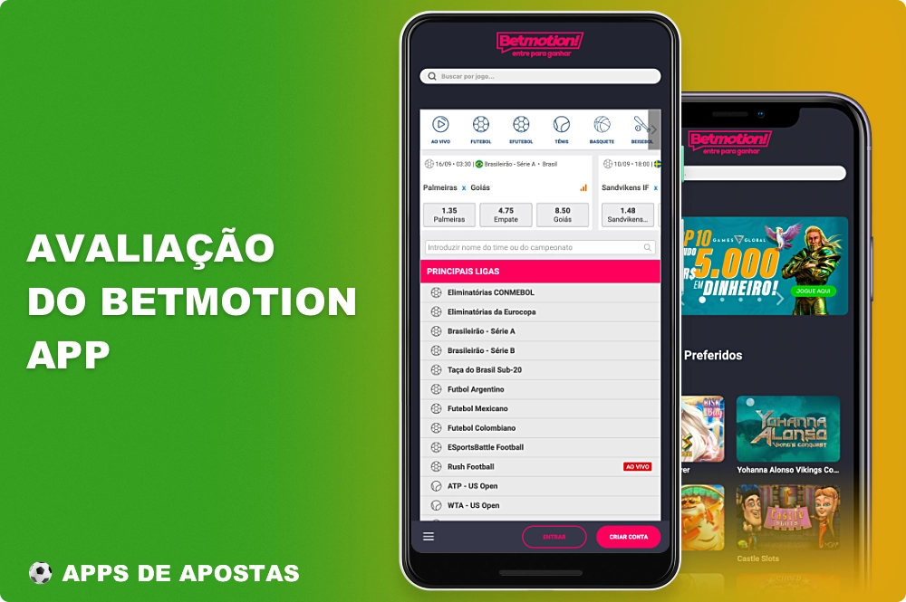 O Betmotion é um ótimo aplicativo para apostas esportivas e cassino no Brasil