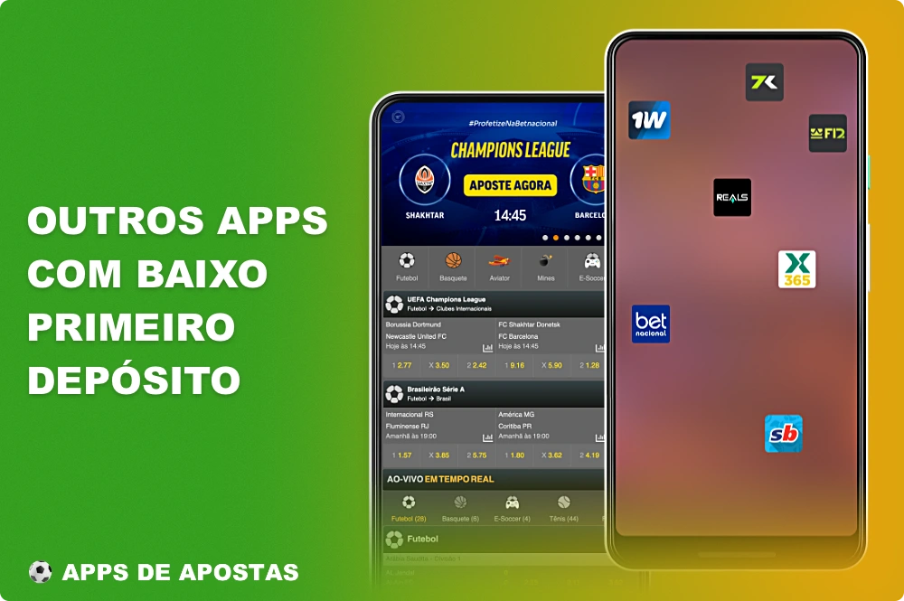 Outros aplicativos de apostas com baixo depósito inicial estão disponíveis para brasileiros