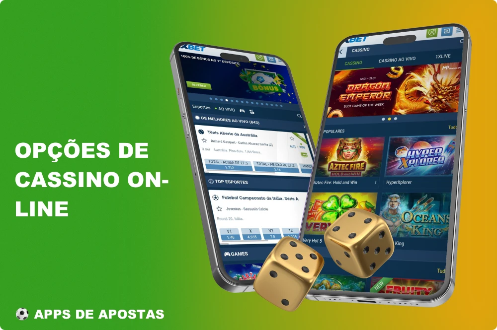 Os jogadores do Brasil que terminaram de baixar 1xbet app têm duas seções para escolher, a saber, Cassino e Cassino ao vivo com diferentes categorias de jogos on-line