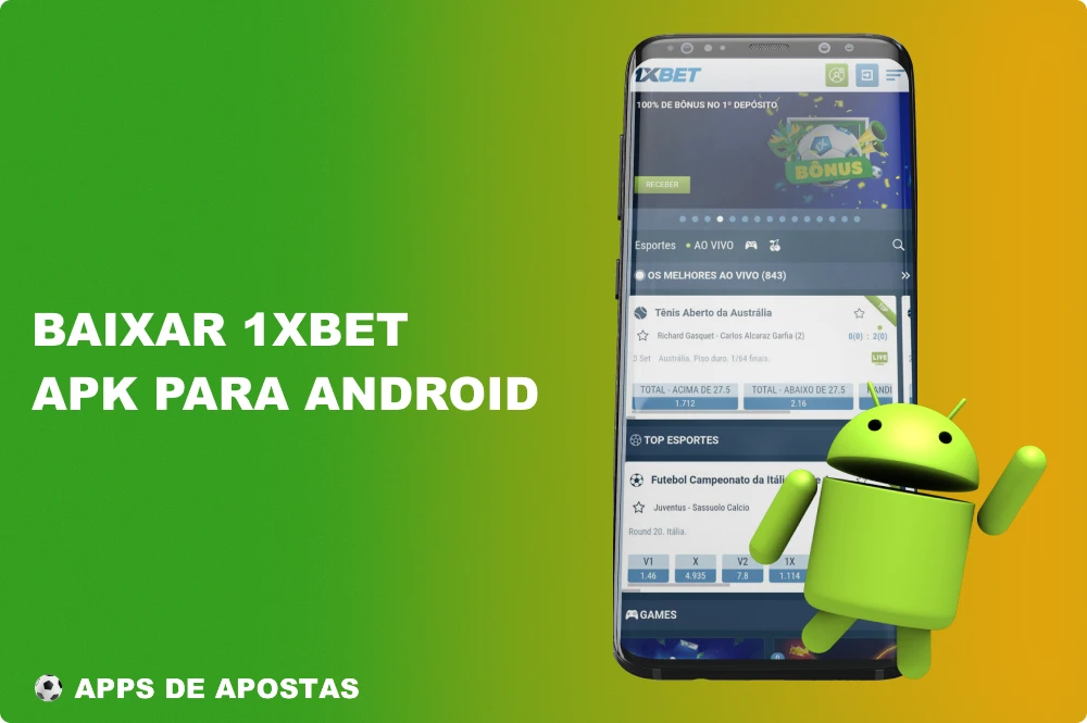 O aplicativo 1xbet para Android permite que os jogadores brasileiros joguem jogos de cassino on-line onde quer que estejam no mundo