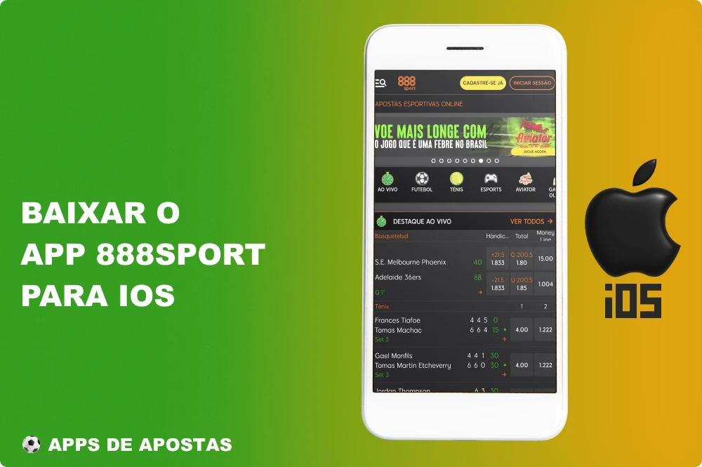 Os jogadores do Brasil podem fazer o download do aplicativo 888sport para iOS para fazer apostas de acordo com sua conveniência
