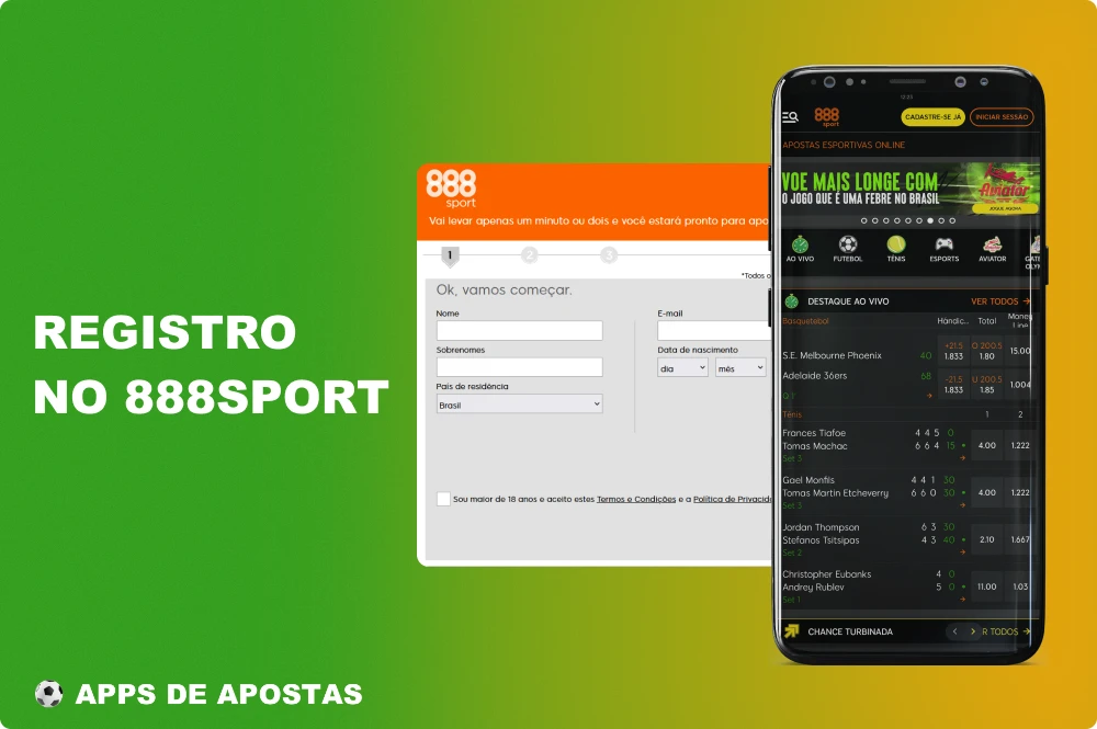 Antes de começar a apostar em seus times ou esportes favoritos, os jogadores do Brasil precisam criar uma conta no 888sport