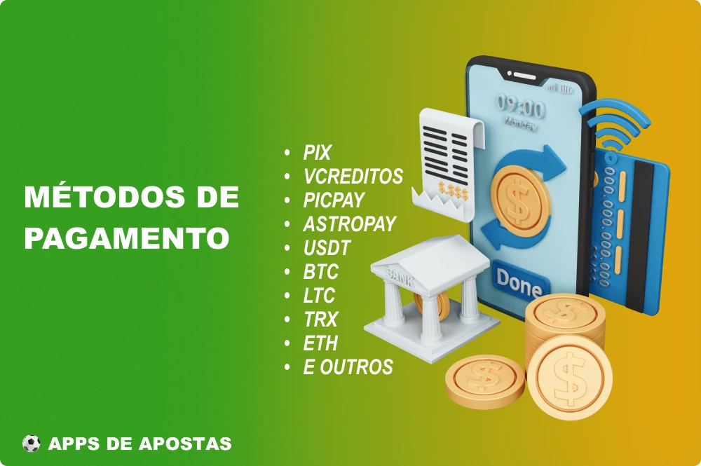 A BC Game do Brasil adicionou vários métodos de pagamento populares para facilitar as transações