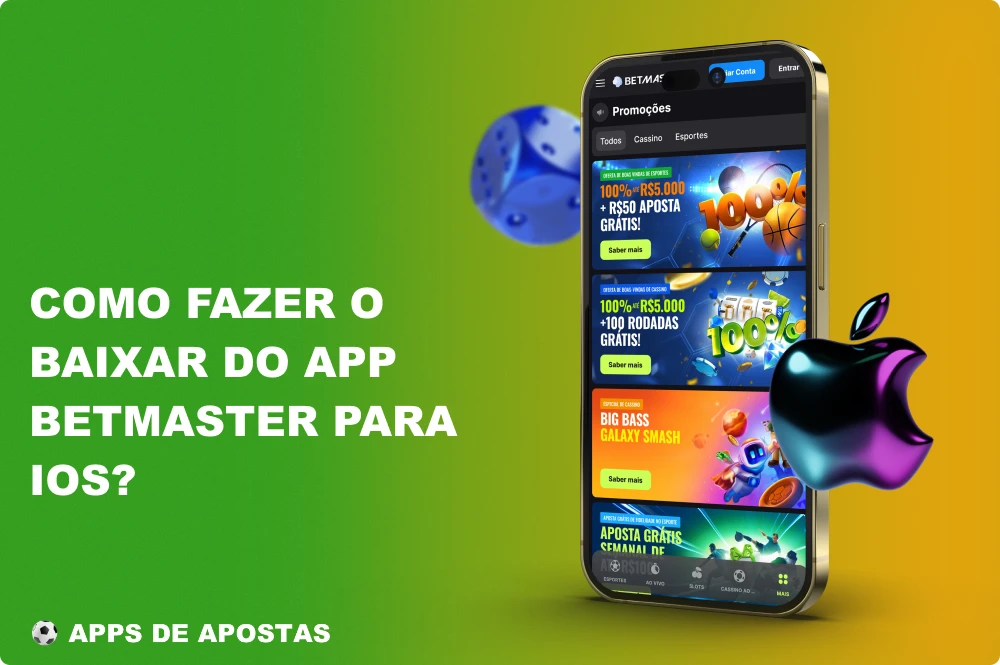 Os apostadores brasileiros podem baixar e instalar a versão mais recente do aplicativo Betmaster iOS totalmente gratuito