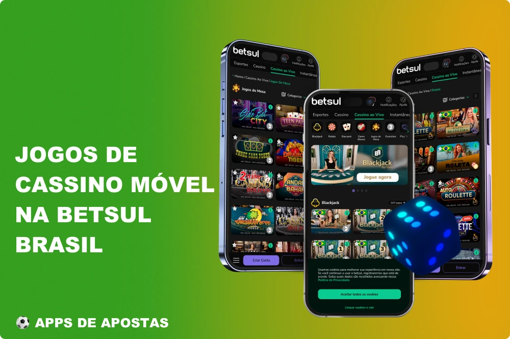 O Betsul app oferece aos brasileiros acesso a mais de 800 jogos de azar de todos os tipos mais populares
