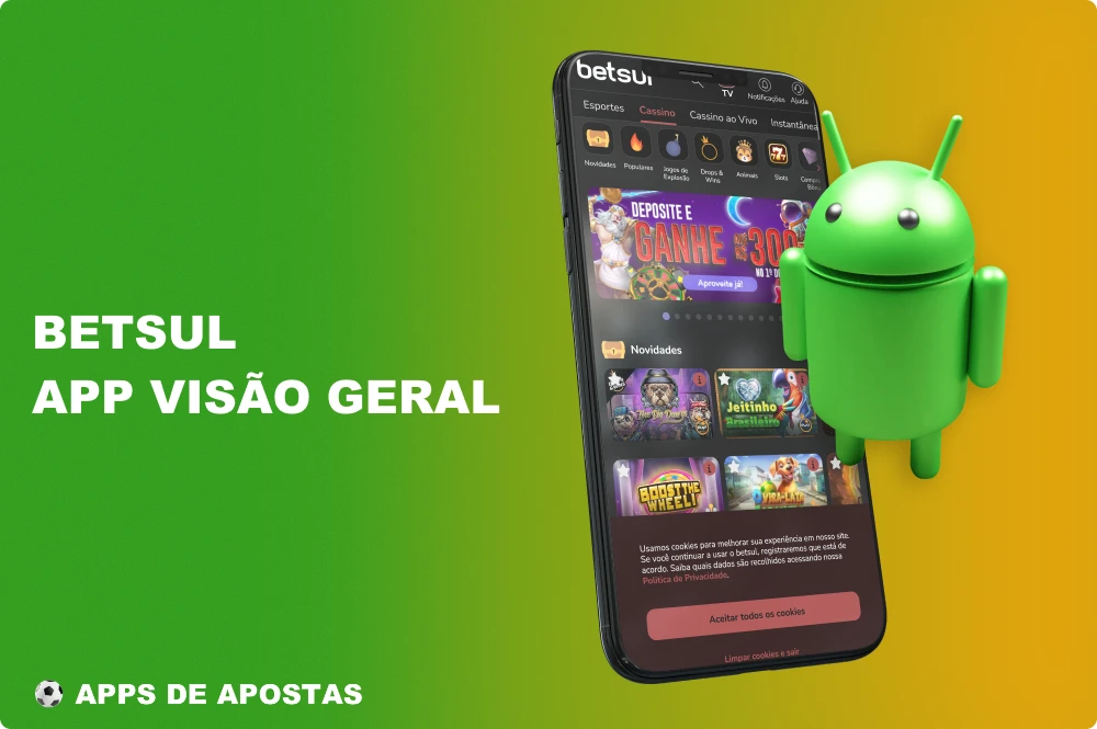 Para apostar em esportes em dispositivos Android, os brasileiros precisam baixar e instalar o aplicativo Betsul