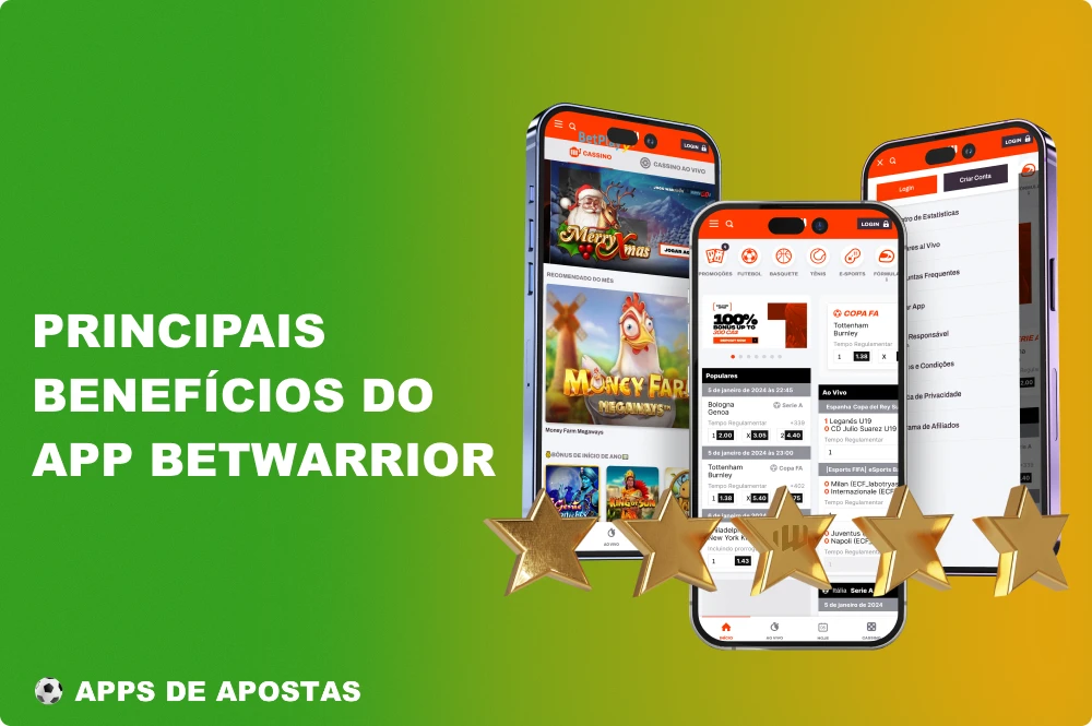 O aplicativo Betwarrior é muito popular no Brasil e tem muitos recursos impressionantes