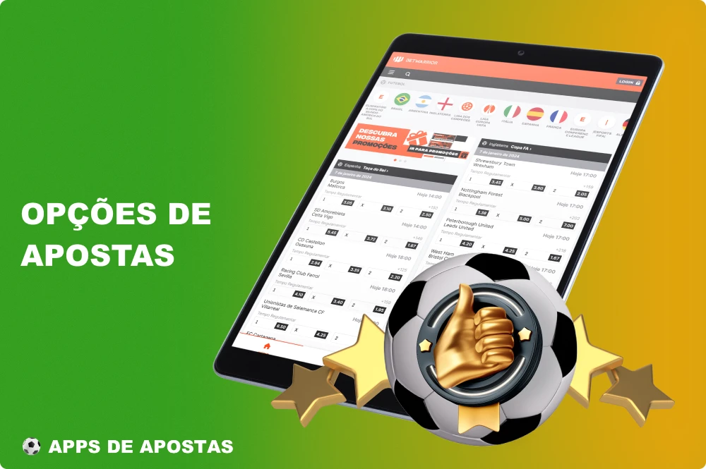 O aplicativo Betwarrior tem ferramentas abrangentes que atendem às necessidades dos apostadores do Brasil