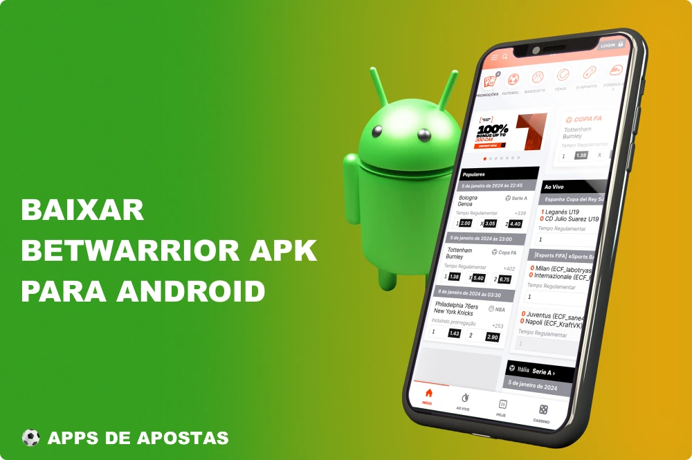 Todo o processo de download do aplicativo Betwarrior APK não levará mais do que alguns minutos para ser concluído pelos brasileiros