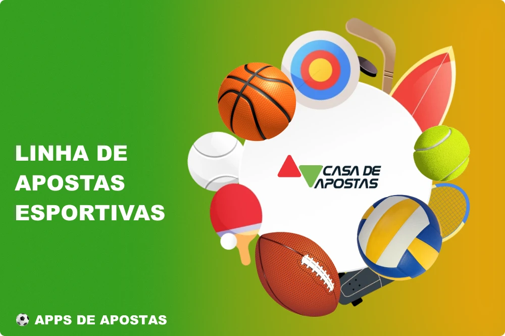 Todos os esportes populares e modalidades de esportes cibernéticos estão disponíveis para jogadores do Brasil no aplicativo Casa De Apostas
