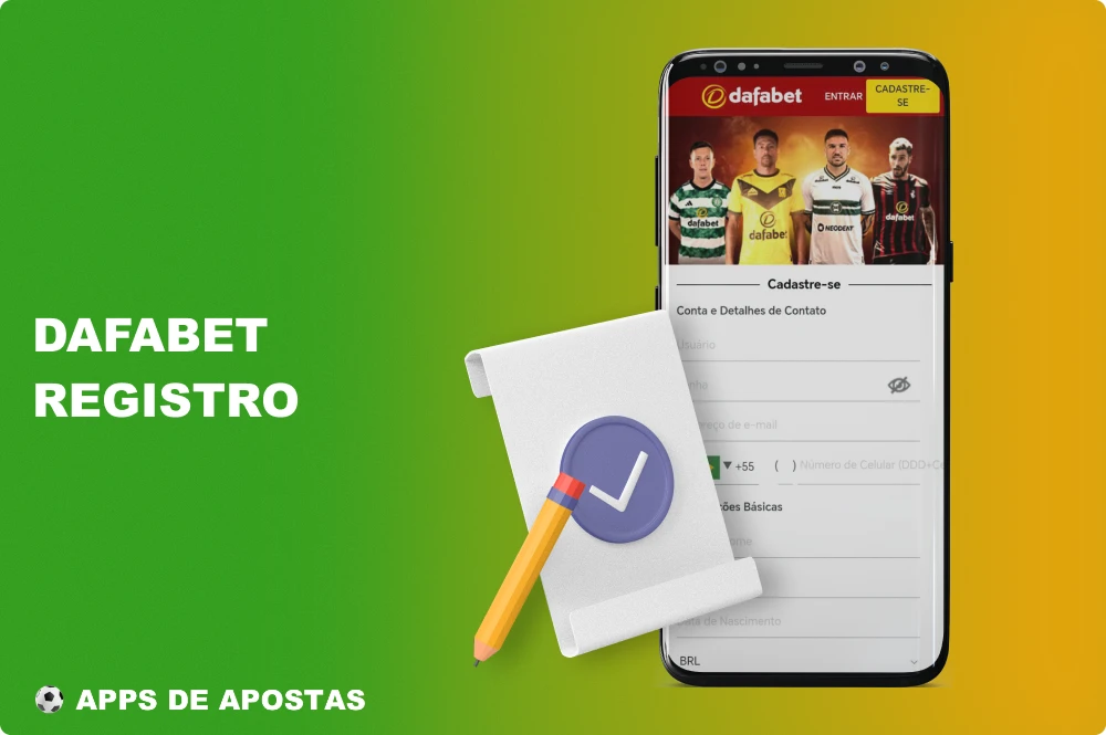 É fácil para os jogadores do Brasil criarem uma conta no aplicativo Dafabet