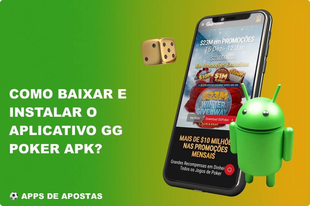 Os jogadores do Brasil podem instalar facilmente o aplicativo GG Poker para Android