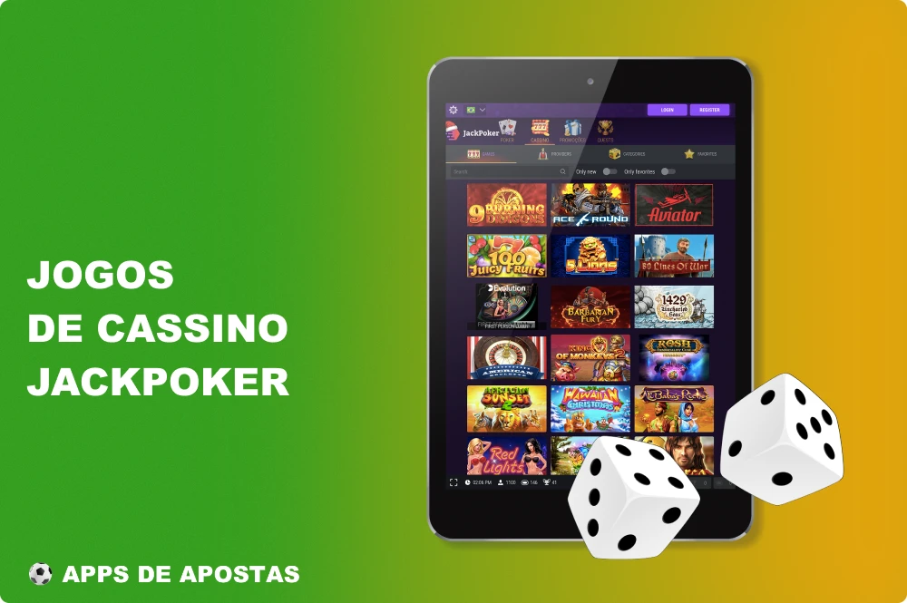 Os usuários do aplicativo Jackpoker do Brasil podem passar o tempo em um grande número de jogos de cassino apresentados por fornecedores conhecidos e licenciados