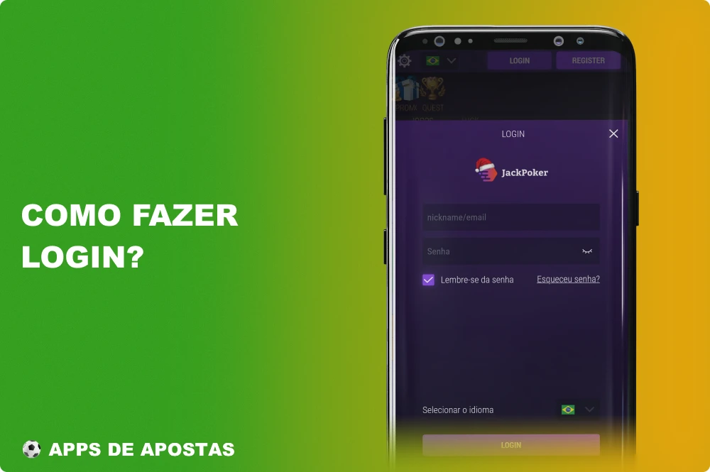 Os jogadores do Brasil que têm uma conta no Jackpoker podem fazer o login pelo aplicativo