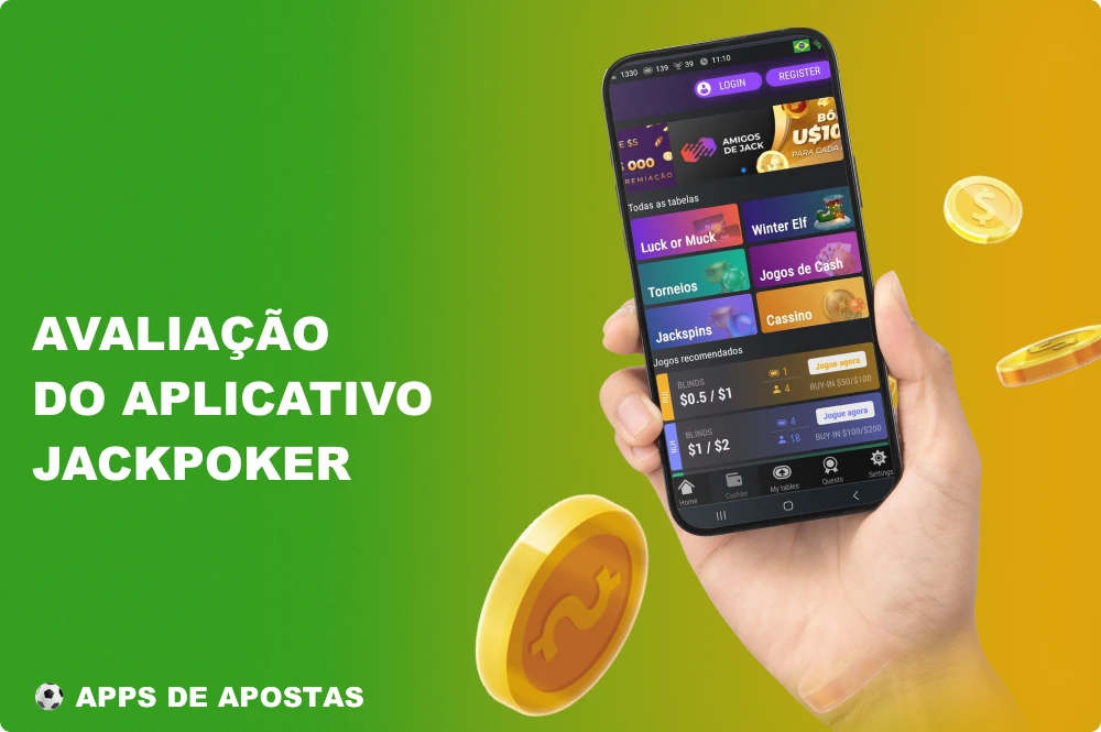 O aplicativo Jackpoker Brasil contém um conjunto completo de caça-níqueis, jogos de cassino ao vivo e recursos de pôquer